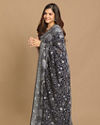 alt message - Mohey Women Luxurious Dark Blue Saree image number 4